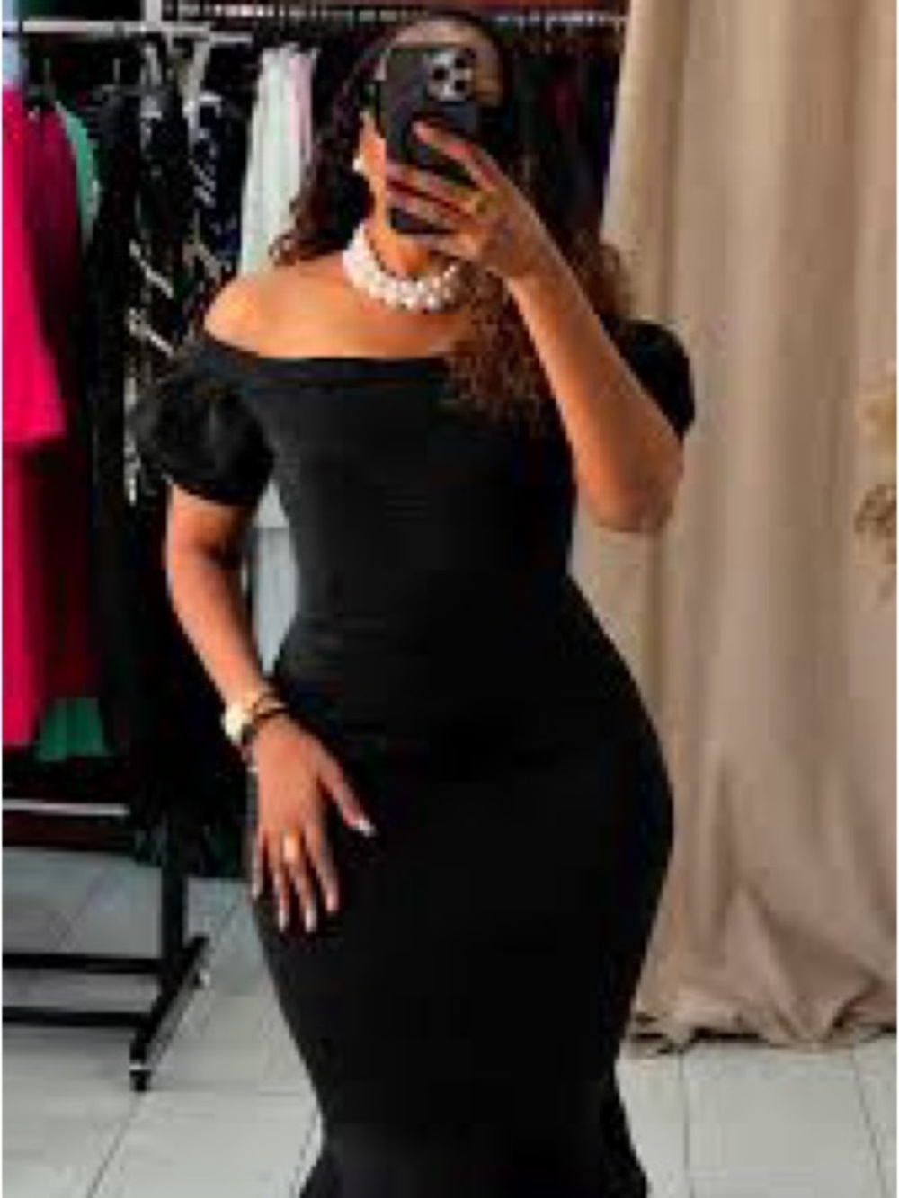 Elegant One-Shoulder Black Bodycon Dress